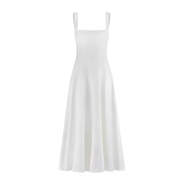 The High Waist Square Neck Midi Dress - Image 7