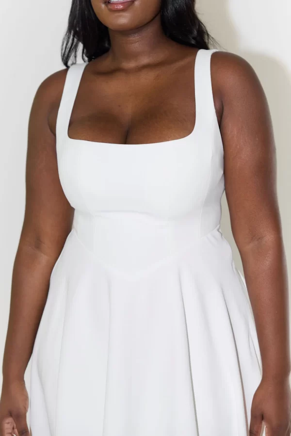 The High Waist Square Neck Midi Dress - Image 6