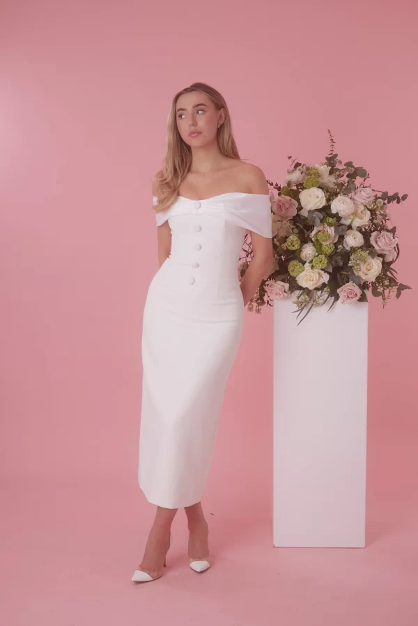 The Bow Midi Dress - Image 5